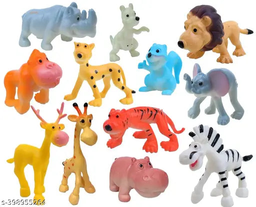 Jungle Animal Toys Set (12 pcs)