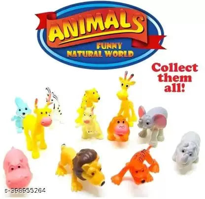 Jungle Animal Toys Set (12 pcs)