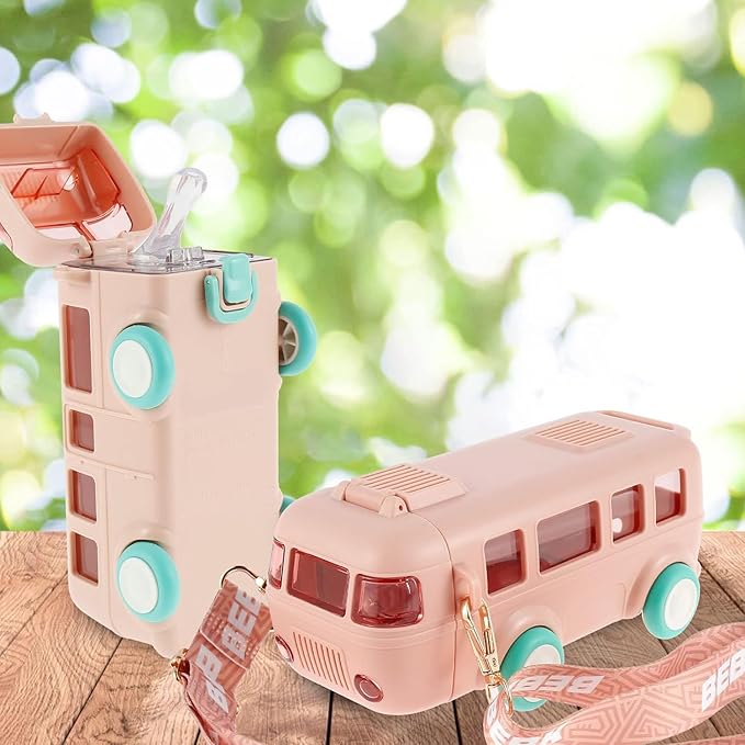Bus Shape Kids Water Bottle Toy